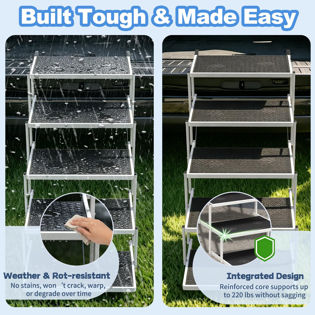 5-Step Foldable Non-Slip Plastic Dog Steps Q178