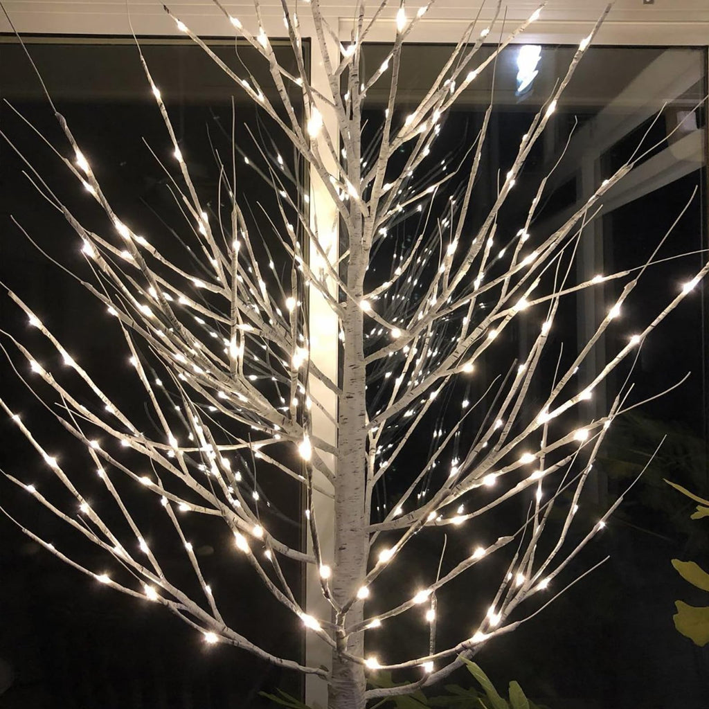 48 LED Lighted Birch Tree 4 Feet X16993