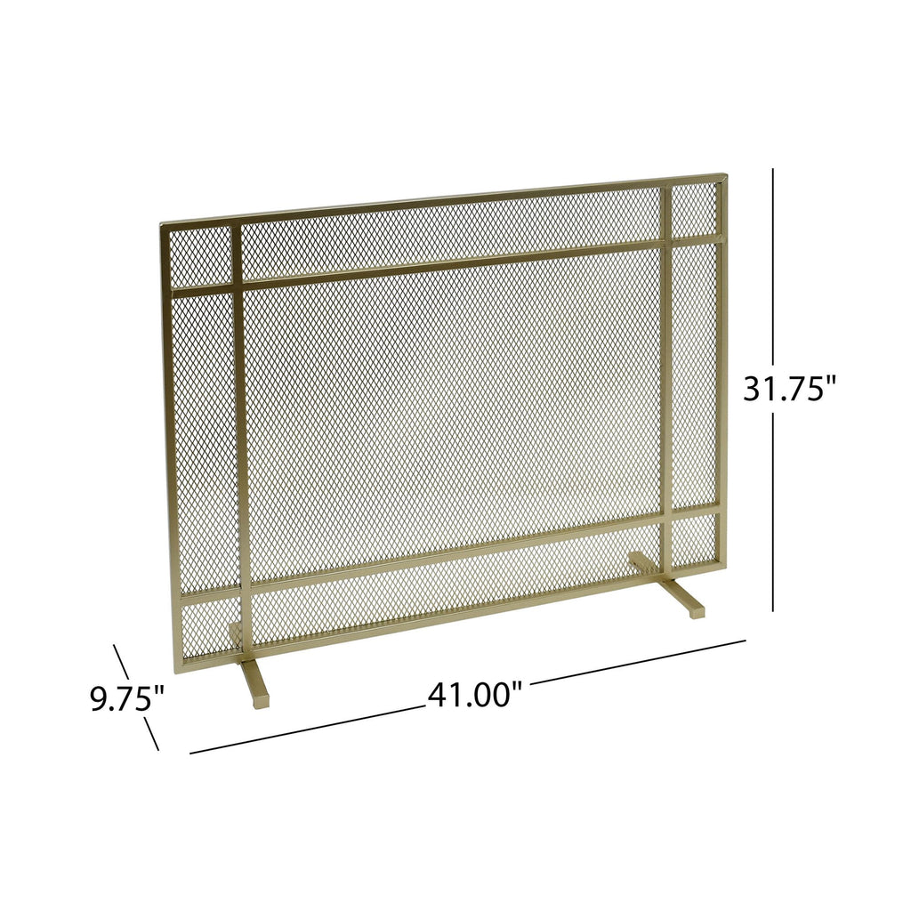Black Metal Fireplace Screen M6832