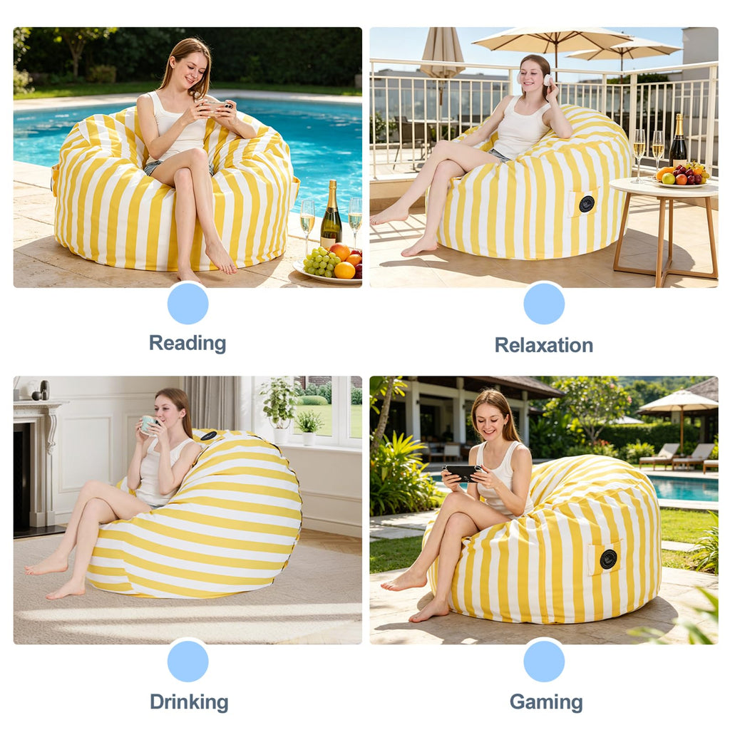 4FT Oversized Waterproof Memory Foam Bean Bag Chair E405