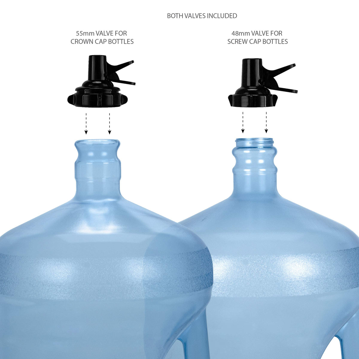 5 Gallon Water Bottle Jug Dispenser with 2 Valves E24292