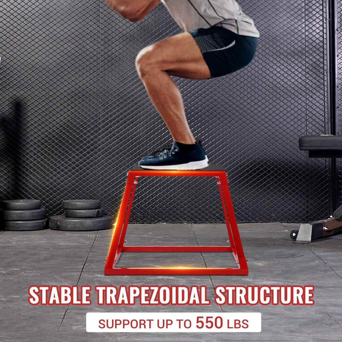 Adjustable Steel Plyometric Jump Box Set I213