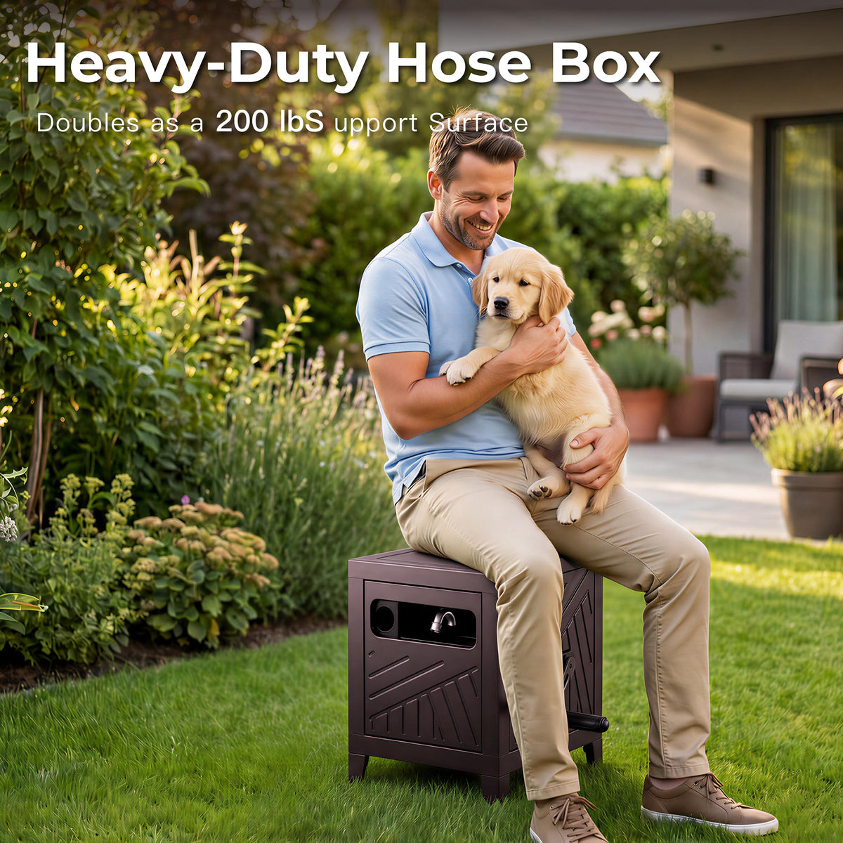 Heavy Duty Metal Hose Reel Box for 125FT x 5/8" Hose C5124