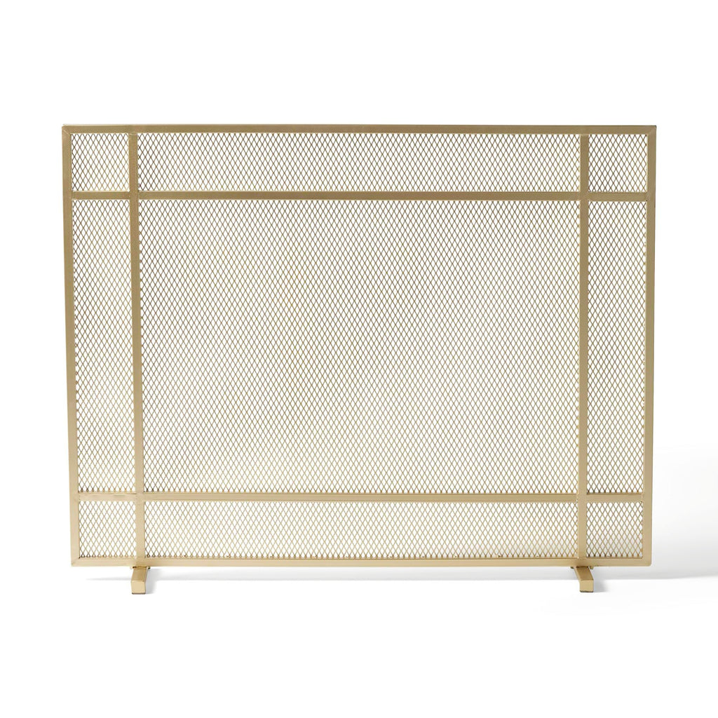 Black Metal Fireplace Screen M6832
