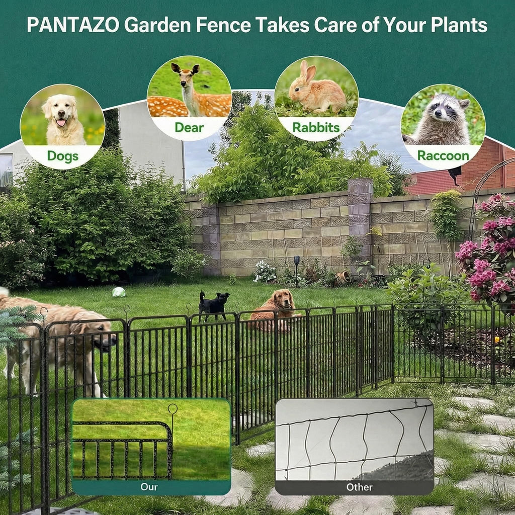 16 Panels 40'' Rustproof Metal Dog Playpen V85166