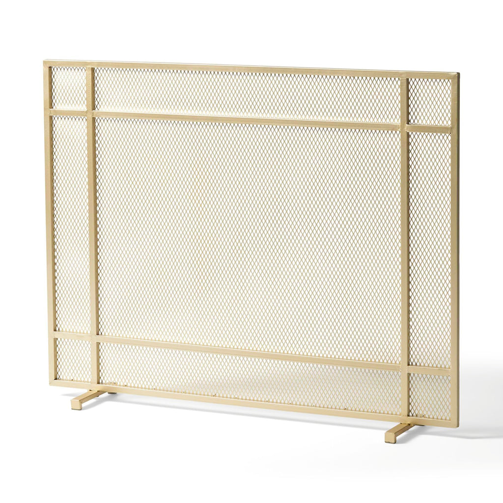 Black Metal Fireplace Screen M6832