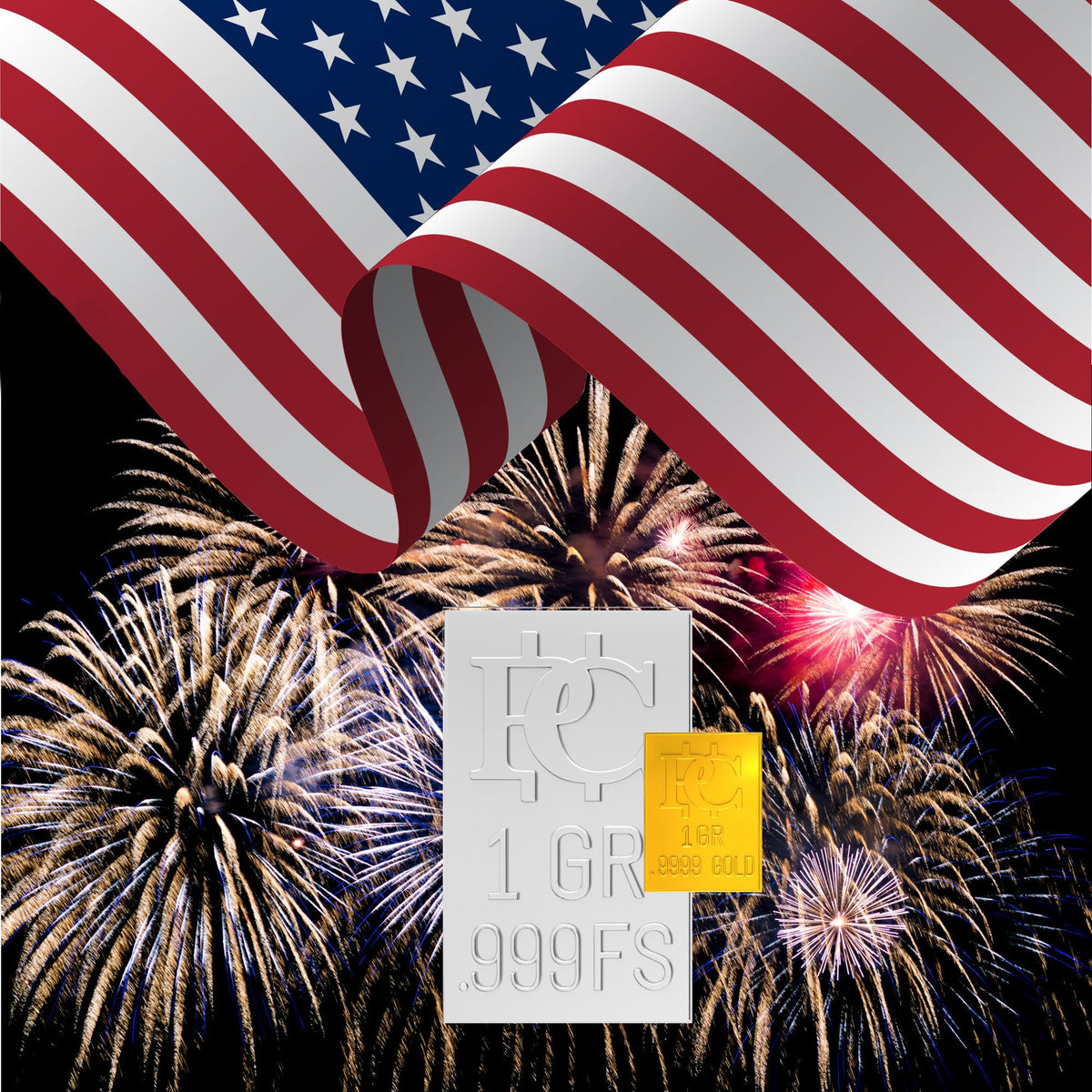Gold and Silver Bullion Bar 1 Grain A98111