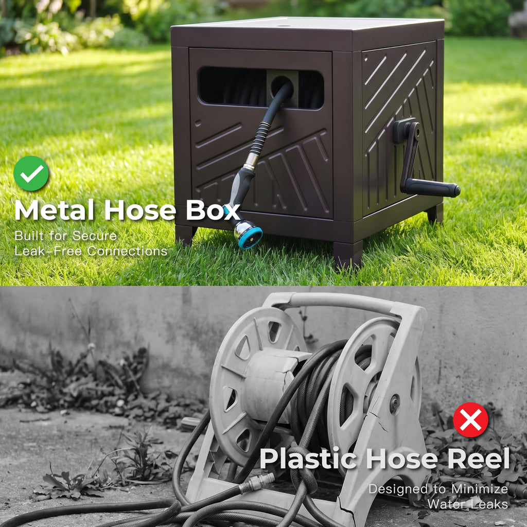 Heavy Duty Metal Hose Reel Box for 125FT x 5/8" Hose C5124