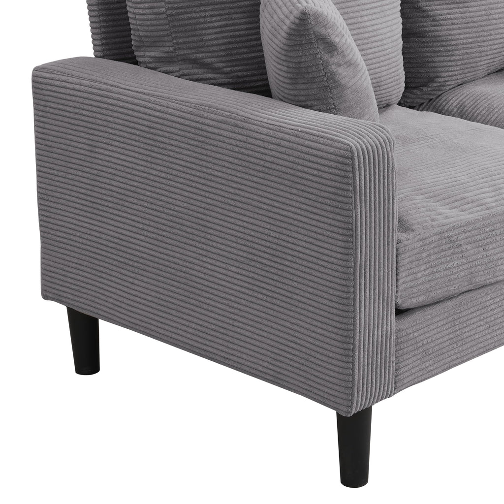 Light Gray 2-Seat Upholstered Loveseat Sofa G94106