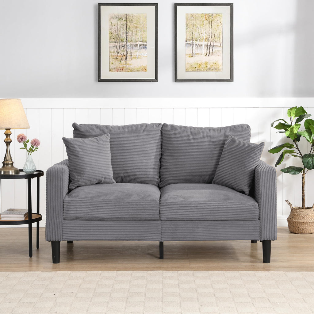 Light Gray 2-Seat Upholstered Loveseat Sofa G94106