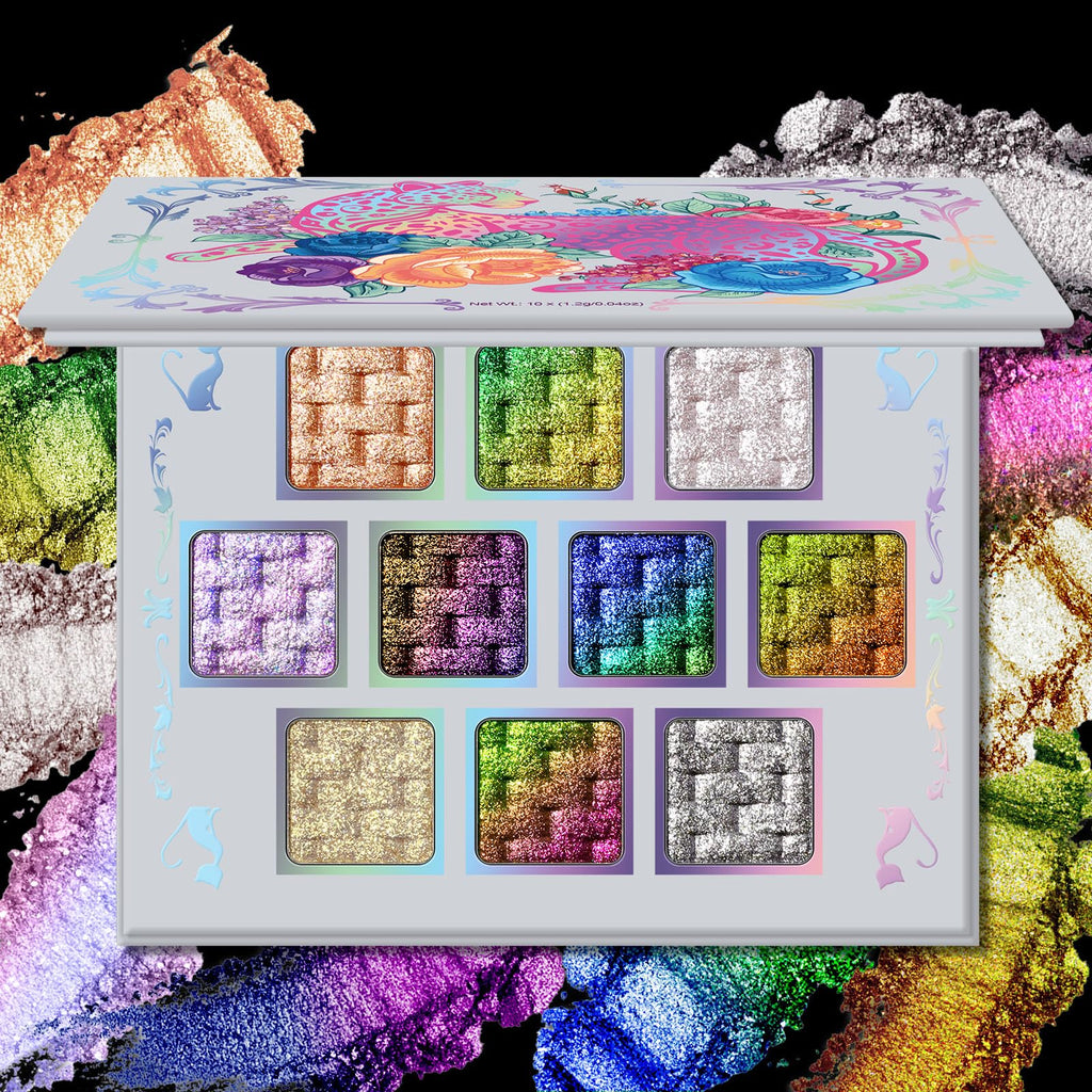 10 Colors Multichrome Shimmer Eyeshadow Palette S9783