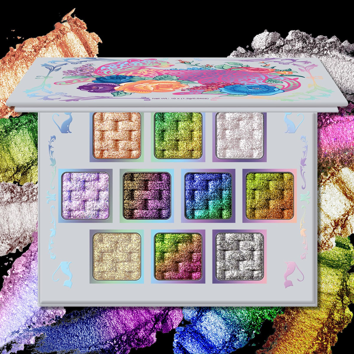 10 Colors Multichrome Shimmer Eyeshadow Palette S9783
