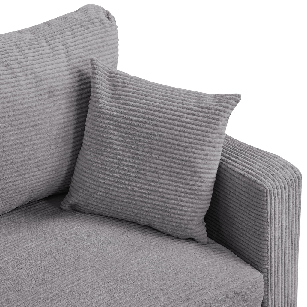 Light Gray 2-Seat Upholstered Loveseat Sofa G94106