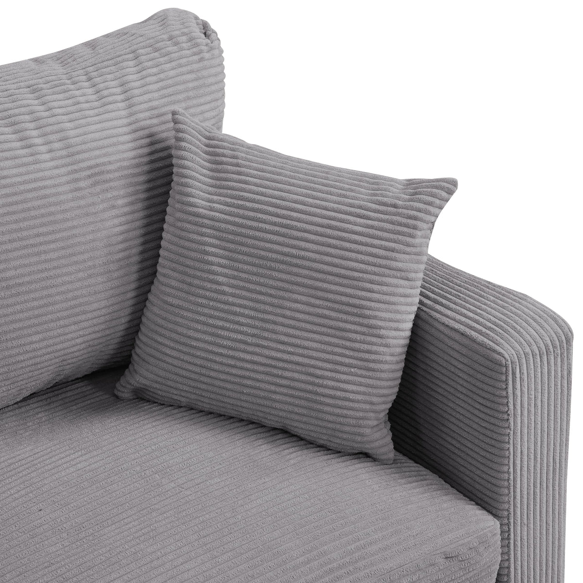 Light Gray 2-Seat Upholstered Loveseat Sofa G94106